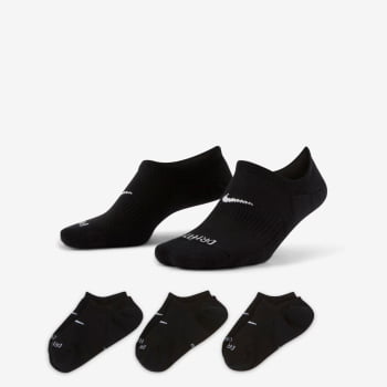 Meia Nike Everyday Plus Cushioned Black (3 Pares) 